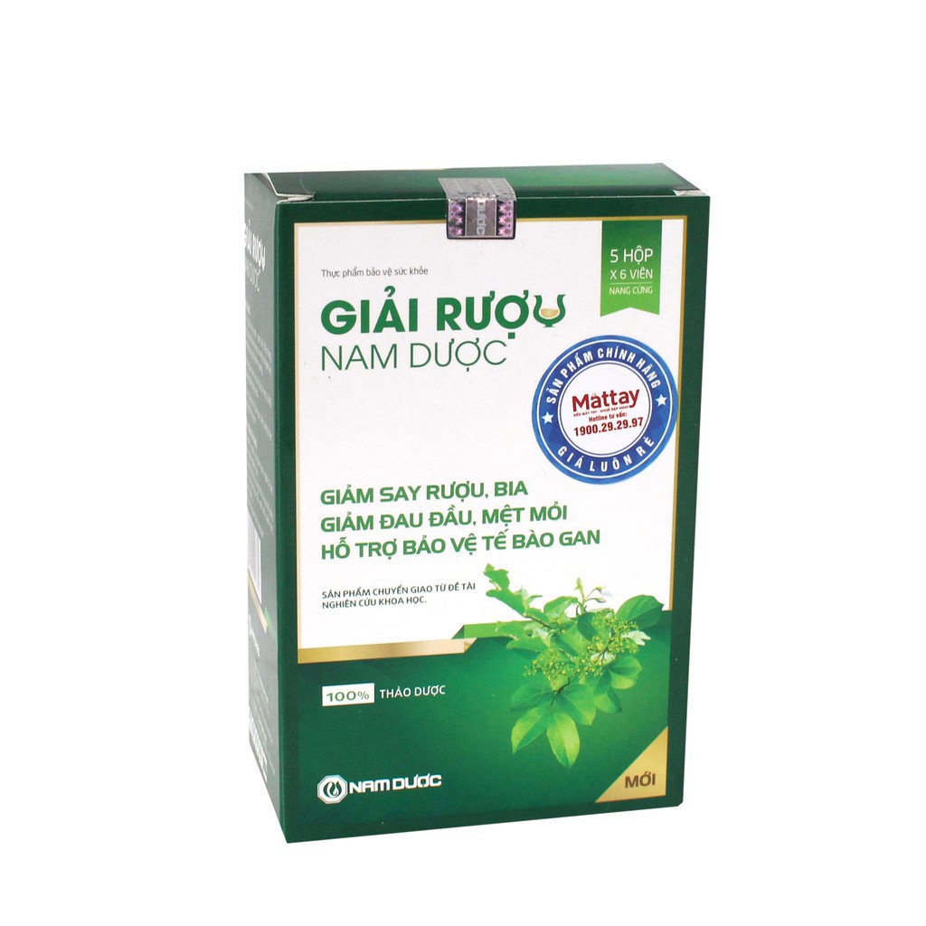 Giải rượu Nam Dược hộp 30 viên