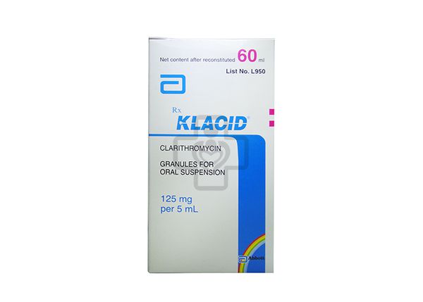 Thuốc kháng sinh Klacid 125mg/5ml  hộp 1 lọ 60ml