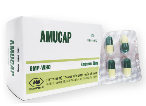 Thuốc long đờm Amucap hộp 10 vỉ x 10 viên