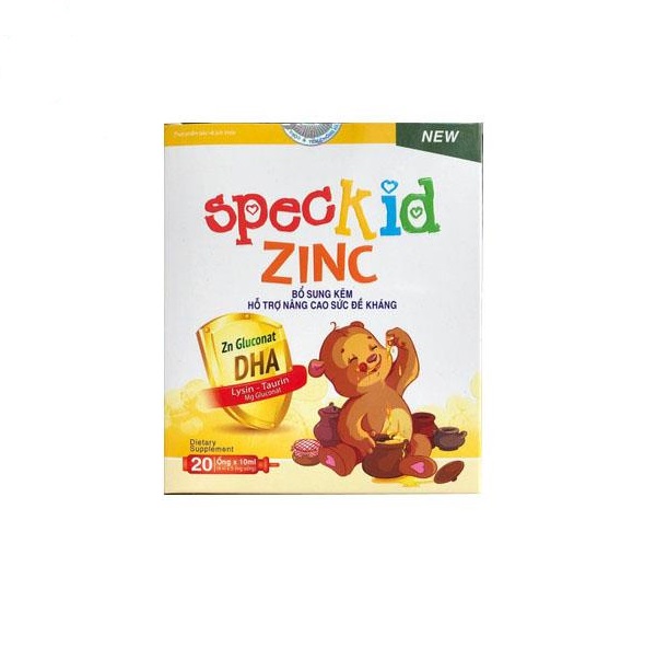 Siro hỗ trợ tăng cường đề kháng, tiêu hóa SPECKID ZINC hộp 20 ống x 10ml