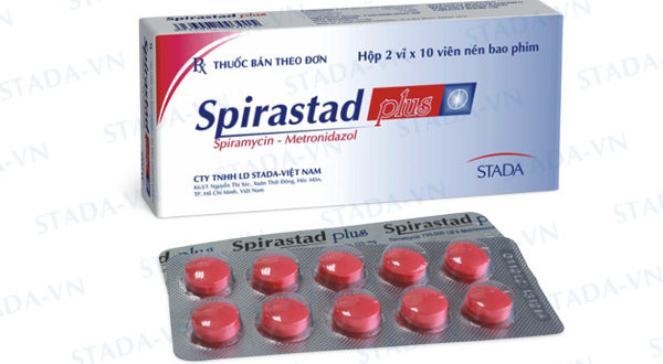 Thuốc kháng sinh Spirastad Plus hộp 2 vỉ x 10 viên