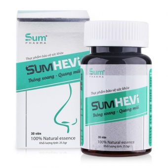 Viên uống hỗ trợ điều trị viêm xoang  SumHevi hộp 1 lọ 30 viên