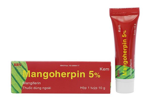 Thuốc điều trị bệnh da liễu Mangoherpin 5% hộp 1 tuýp 10g-2