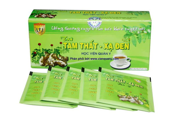Trà Tam Thất - Xạ Đen HVQY hộp 20 gói x 2g