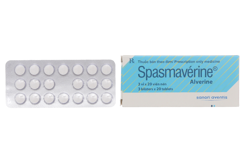 Thuốc chống co thắt Spasmaverine  hộp 60 viên
