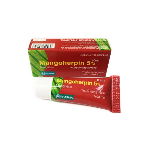 Thuốc điều trị bệnh da liễu Mangoherpin 5% hộp 1 tuýp 5g-1