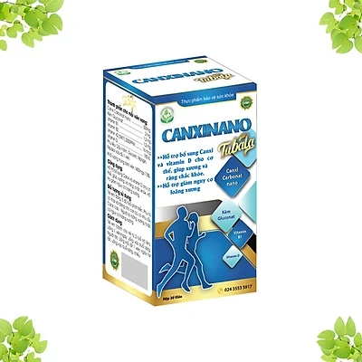 Viên uống bổ sung Canxi Nano Tubala hộp 1 lọ 30 viên