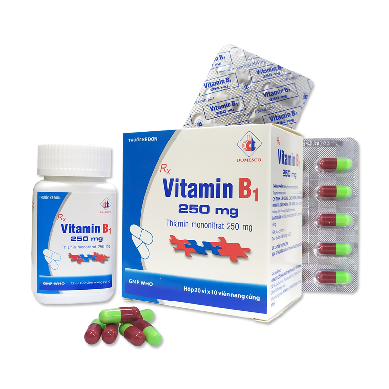 Thuốc điều trị tình trạng thiếu Vitamin B1 Vitamin B1 250mg hộp 100 viên