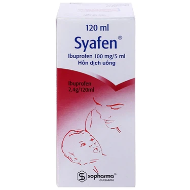 Giảm đau, hạ sốt Syafen Ibuprofen 100mg/5ml hộp 120ml