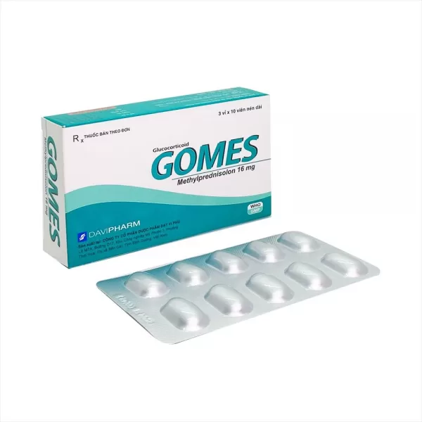 Thuốc chống dị ứng, chống viêm và ức chế miễn dịch Gomes (DAVIPHARM) hộp 3 vỉ x 10 viên