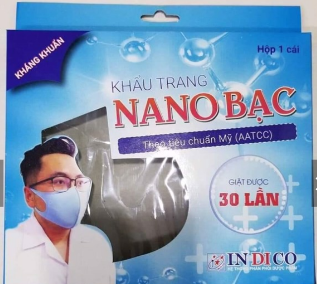 Khẩu trang  Nano Bạc (INDICO) hộp 1 cái