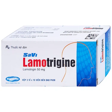 Viên nén điều trị động kinh Lamotrigine 50mg SaVi hộp 3 vỉ x 10 viên
