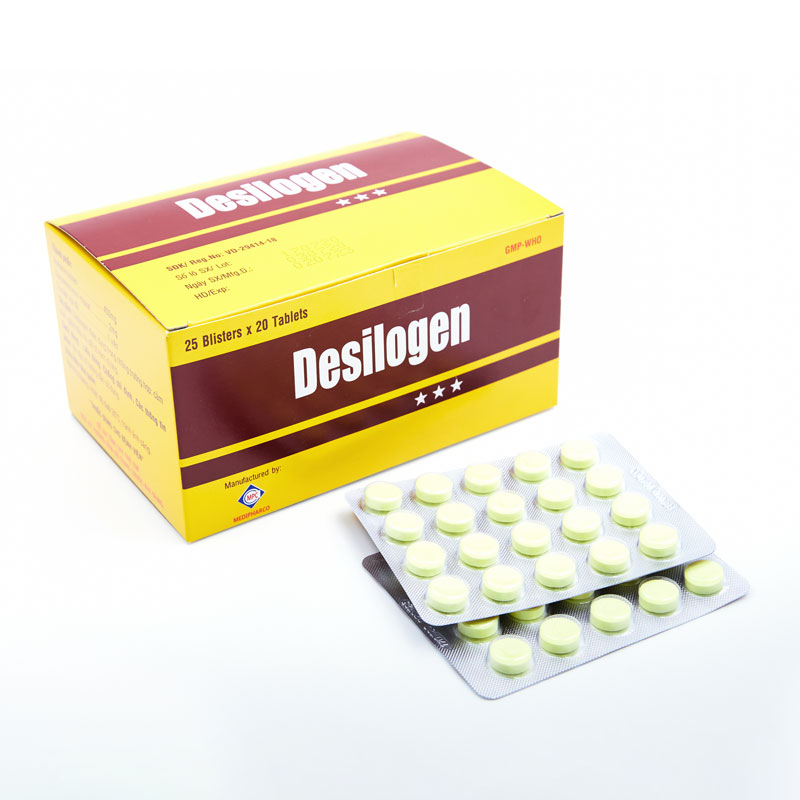 Thuốc giảm đau, hạ sốt Desilogen hộp 25 vỉ x 20 viên