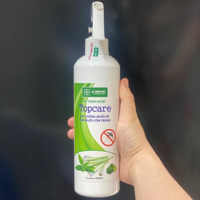 Xịt chống mũi và côn trùng từ thảo dược Topcare chai 450ml
