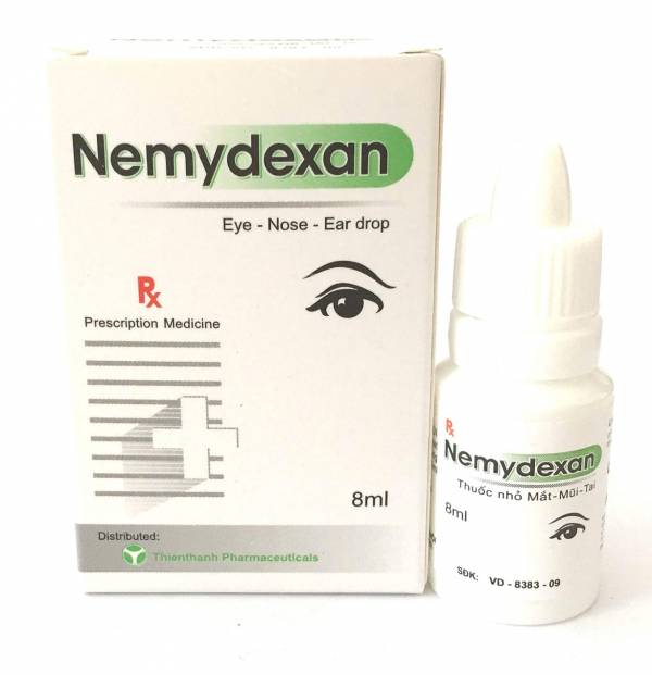 Thuốc nhỏ mũi, tai, mắt Nemydexan hộp 1 lọ 8ml