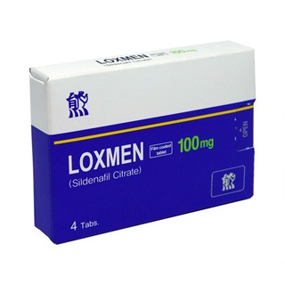 Thuốc điều trị rối loạn cương dương LOXMEN 100mg hộp 1 vỉ x 4 viên
