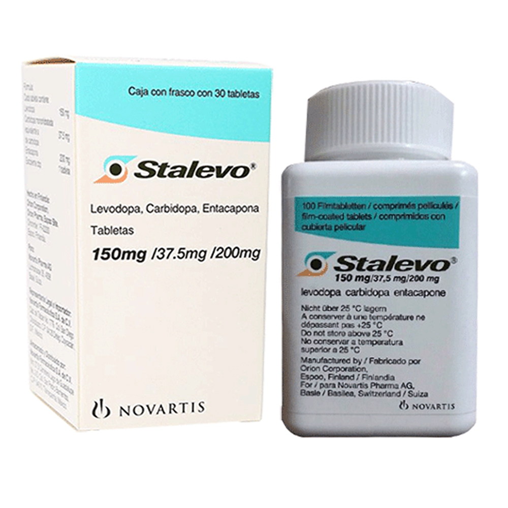 Điều trị Parkinson Stalevo 150mg/37.5mg/200mg Novartis hộp 100 viên