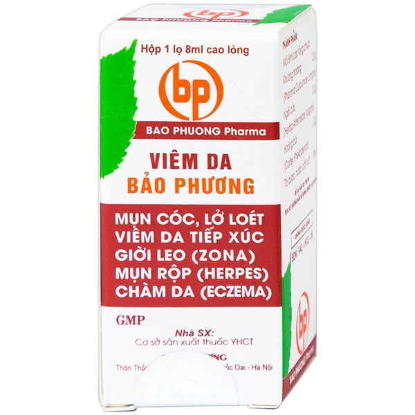 Thuốc điều trị mụn do virus Viêm Da Bảo Phương hộp 1 chai 8ml