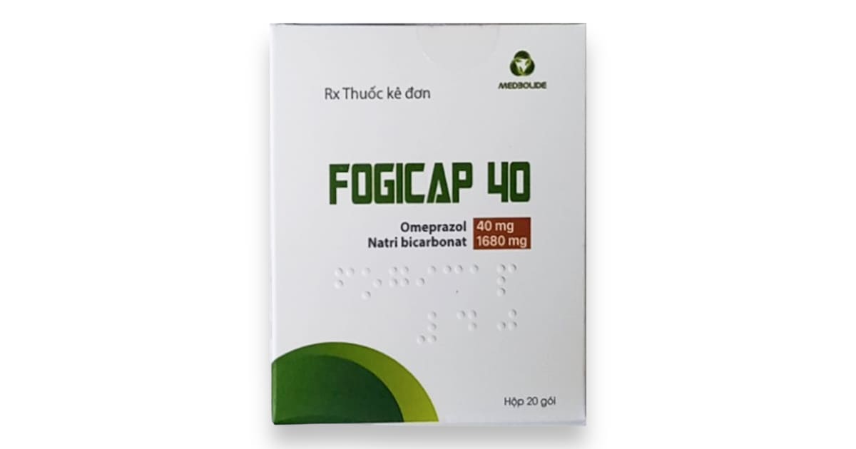 Thuốc bột điều trị loét dạ dày tá tràng Fogicap 40 hộp 20 gói