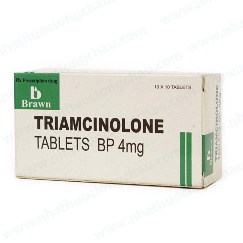 Thuốc chống viêm Triamcinolone 4mg  hộp 100 viên