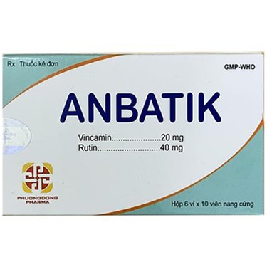 Thuốc tuần hoàn máu não Anbatik Phương Đông hộp 6 vỉ x 10 viên