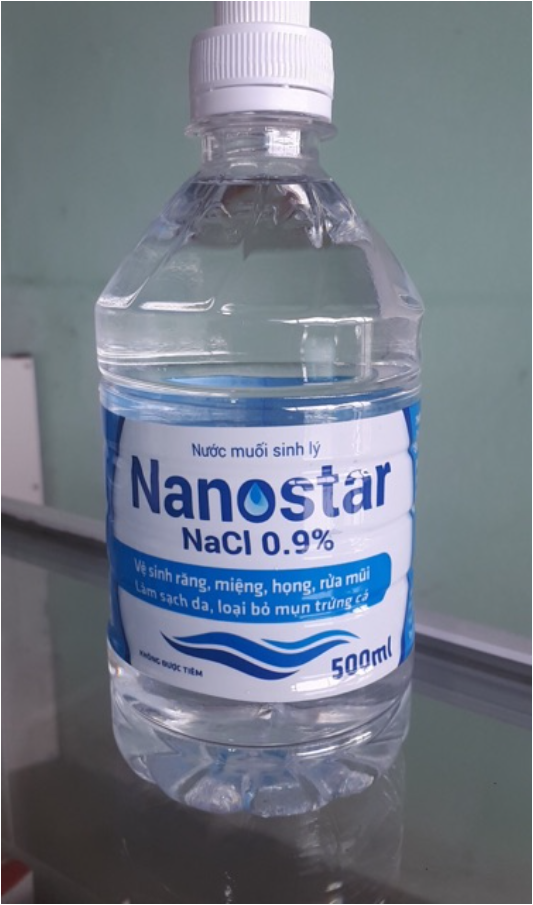 Nước muối sinh lý Nanostar NaCl 0.9% chai 500ml