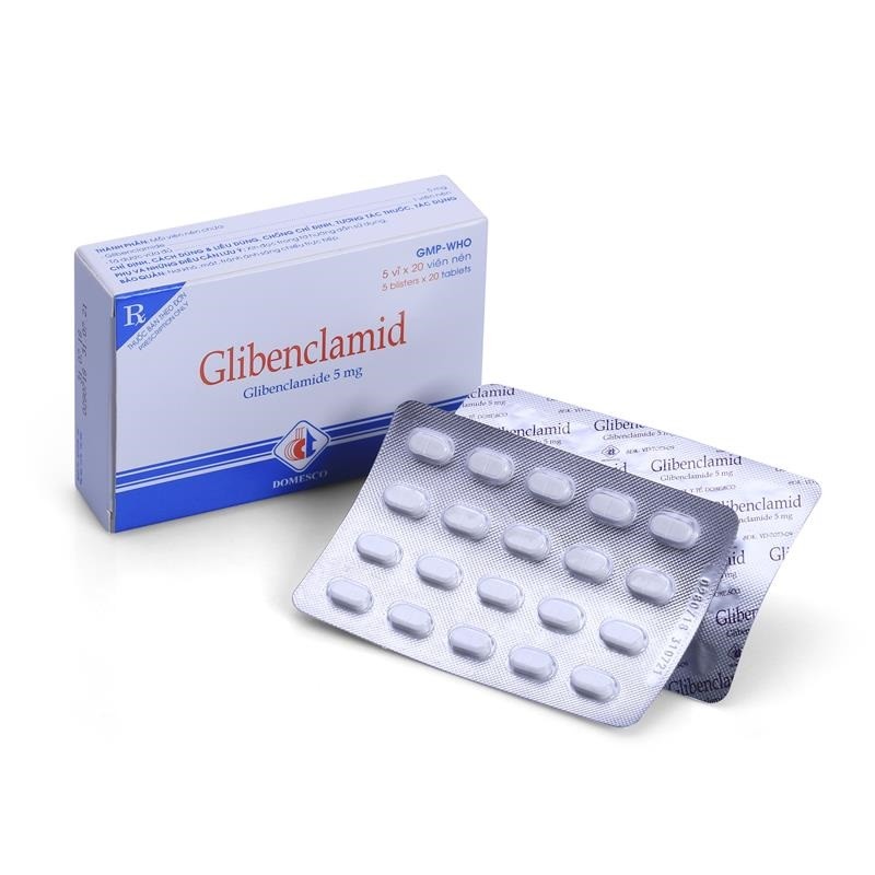 Thuốc điều trị đái tháo đường GLIBENCLAMID 5mg hộp 100 viên