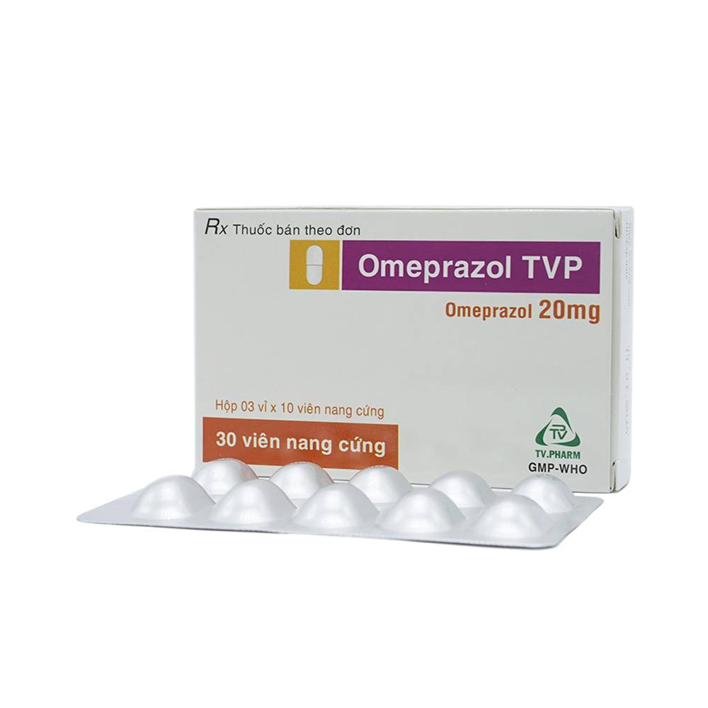 Thuốc tiêu hóa Omeprazol TVP 20mg hộp 30 viên