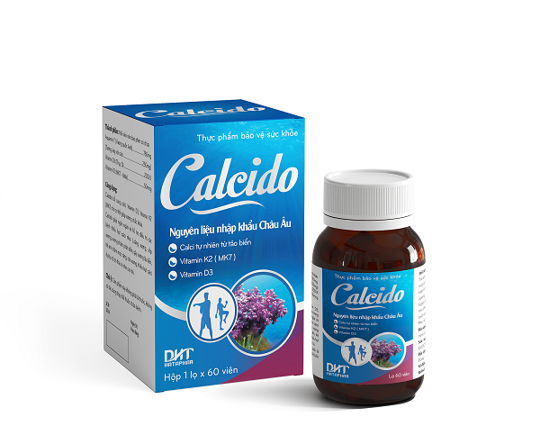 Thực phẩm bảo vệ sức khỏe Calcido hộp 1 lọ 60 viên