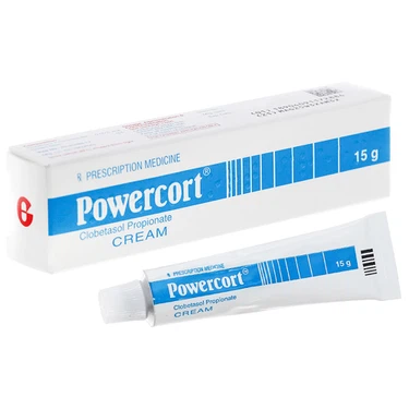 Kem bôi da điều trị ngắn hạn các chứng bệnh da liễu, vẩy nến, eczama Powercort Cream Glenmark tuýp 15g