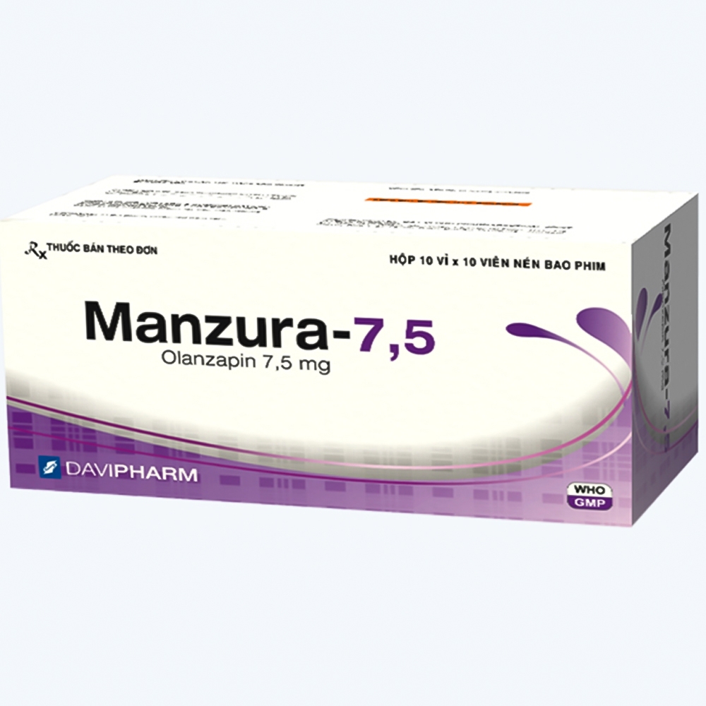 Thuốc hướng tâm thần Manzura-7,5 hộp 100 viên