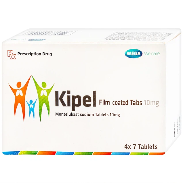 Phòng và điều trị hen phế quản, co thắt phế quản Kipel 10mg MEGA We care hộp 4 vỉ x 7 viên