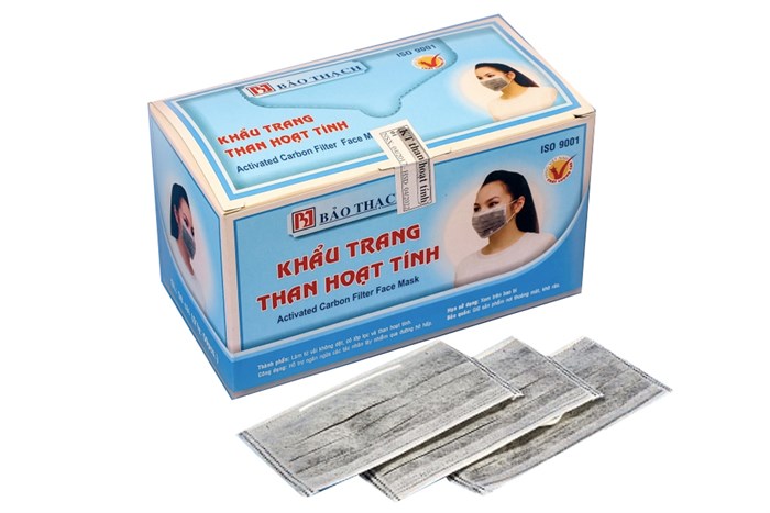 Khẩu trang than hoạt tính 4 lớp Bảo Thạch hộp 50 cái