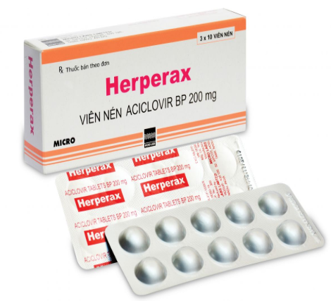 Thuốc kháng virus Herperax hộp 100 viên