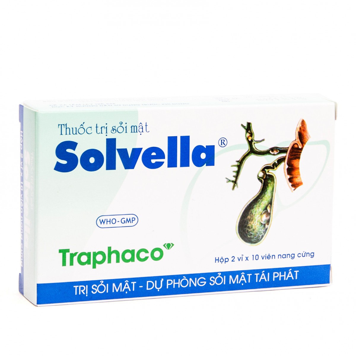 Thuốc điều trị sỏi mật Solvella Traphaco hộp 2 vỉ x 10 viên