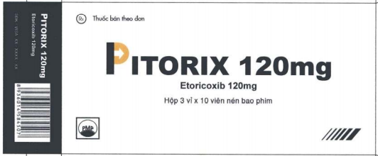 Thuốc trị viêm khớp Pitorix 120mg (PYMEPHARCO) hộp 3 vỉ x 10 viên