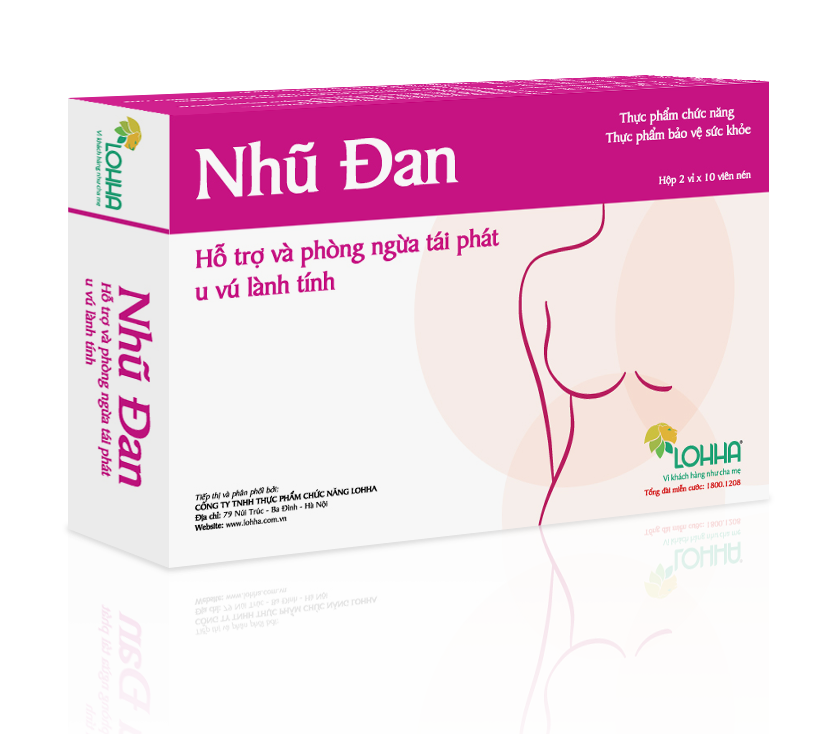 Thực phẩm hỗ trợ u xơ tuyến vú Nhũ Đan hộp 2 vỉ x 10 viên