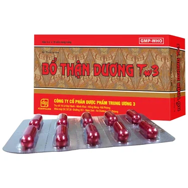 Điều trị bệnh thận dương hư Bổ thận dương TW3 hộp 3 vỉ x 10 viên