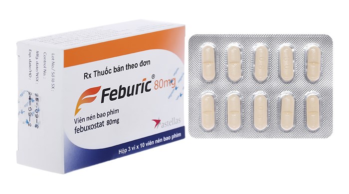 Thuốc điều trị gút, tăng acid uric huyết Feburic 80mg hộp 3 vỉ x 10 viên