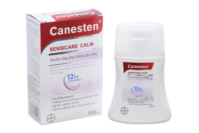 Dung dịch vệ sinh phụ nữ dịu nhẹ Canesten Sensicare Calm chai 100ml