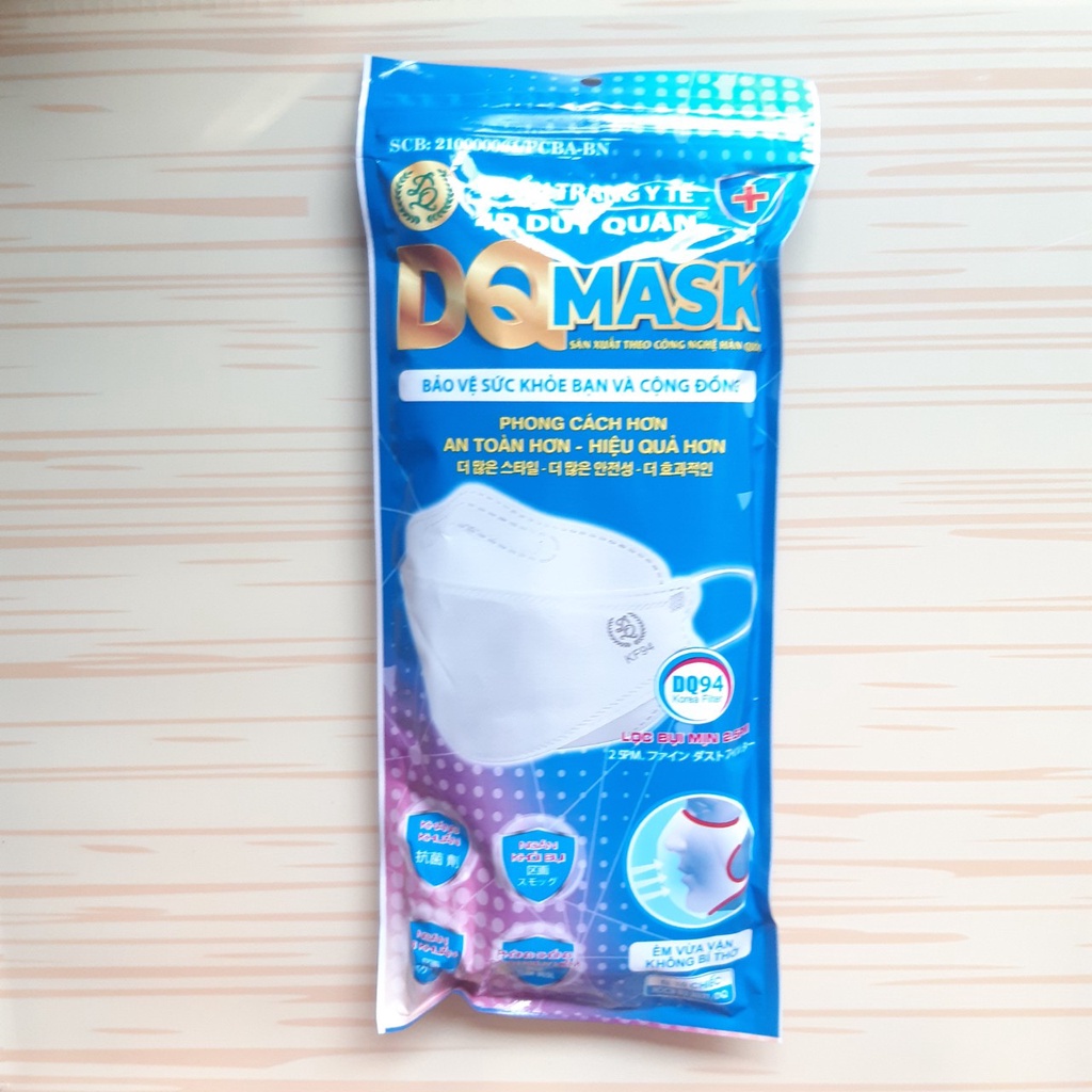 Khẩu trang y tế 4D Duy Quân DQ Mask gói 10 cái