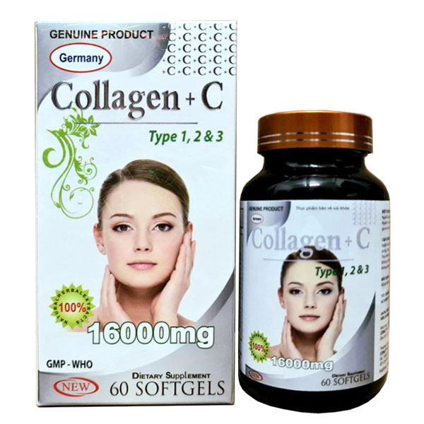 Collagen+C Type 1,2&3 hộp 1 lọ 60 viên