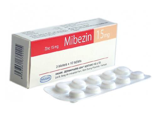 Thuốc bổ sung kẽm Mibezin 15mg hộp 3 vỉ x 10 viên