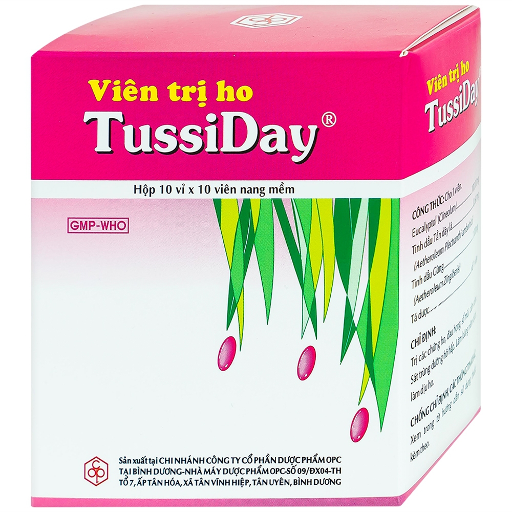 Viên trị ho Tussiday OPC hộp 10 vỉ x 10 viên