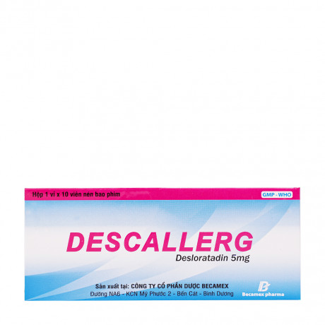 Thuốc chống dị ứng Descallerg hộp 1 vỉ x 10 viên