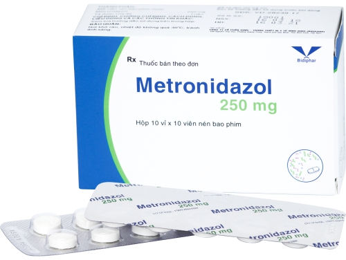 Thuốc kháng sinh Metronidazol 250mg (Bidiphar) hộp 100 viên