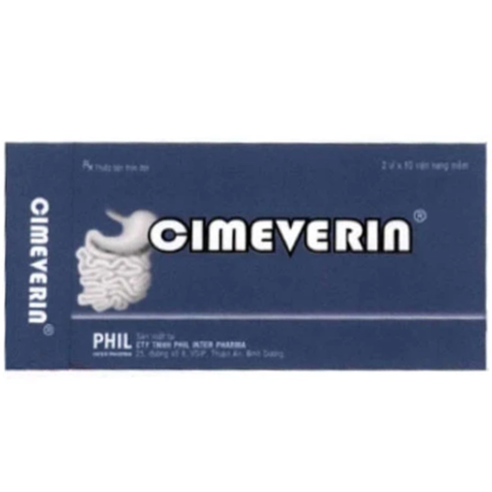 Thuốc giảm co thắt cơ trơn Cimeverin Phil hộp 10 vỉ x 10 viên