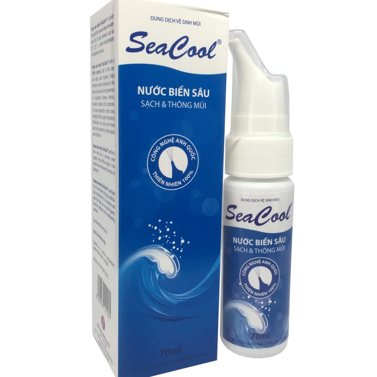 Nước biển xịt mũi Seacool
Người lớn hộp 1 chai 70ml