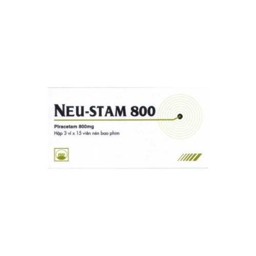 Thuốc tuần hoàn máu não NEU- STAM 800 hộp 3 vỉ x 15 viên