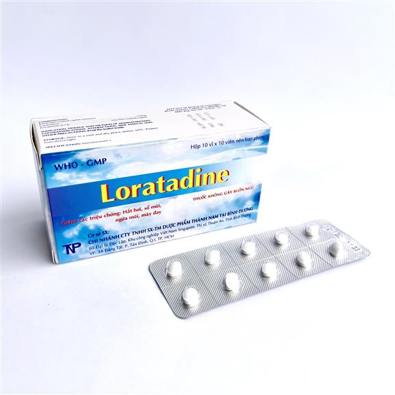 Thuốc chống dị ứng Loratadin 10mg (Dược Thành Nam) hộp 100 viên